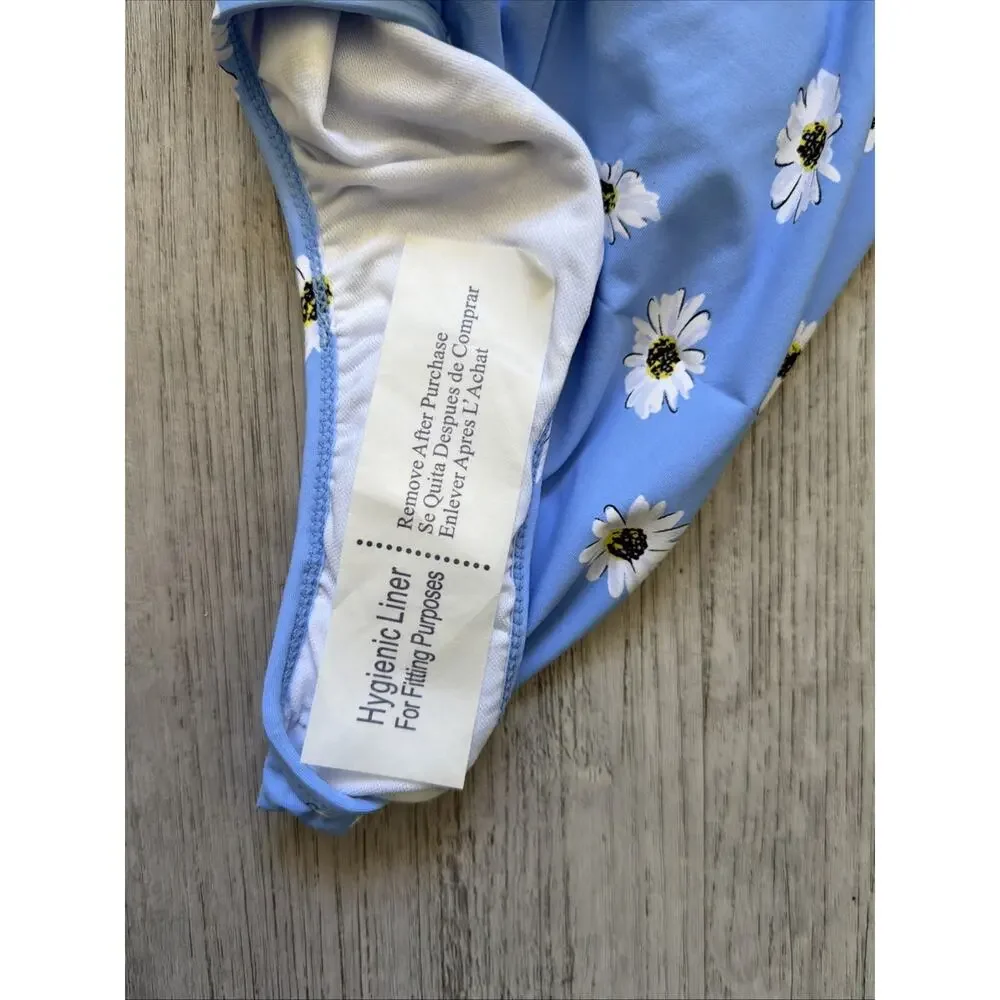 KATE SPADE NY GIRLS DAISY ONE PIECE SWIMSUIT BLUE WHITE SIZE 164/14Y Retail $68